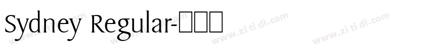 Sydney Regular字体转换